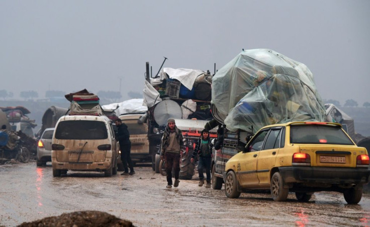 The regime offensive in Idlib has forced 800,000 people to flee, according to the UN