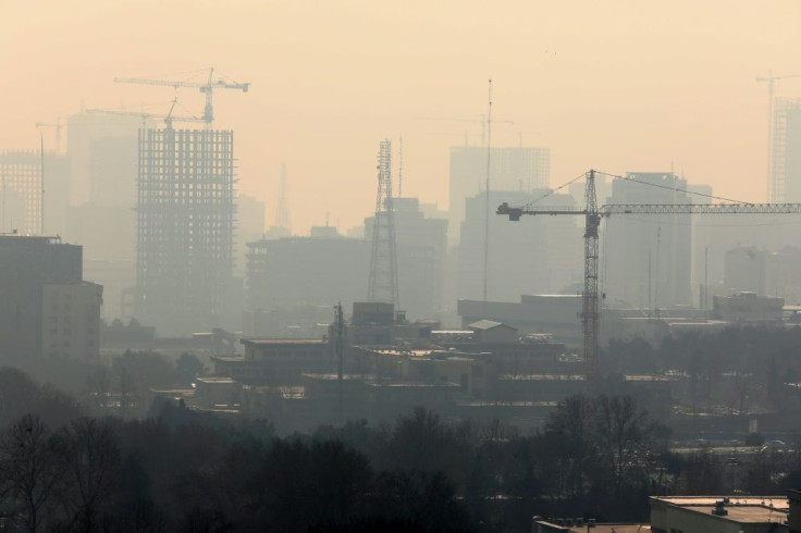 Air pollution often covers the Iranian capital Tehran as in this image from December 23, 2019