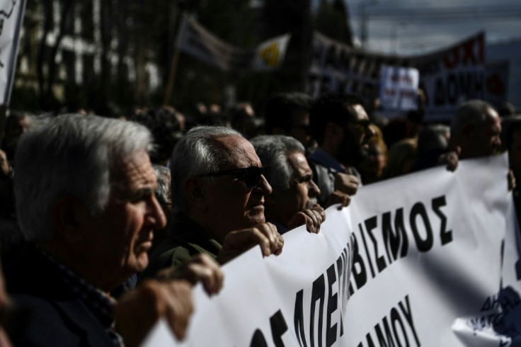 Islanders who protested in Athens on February 13 demanded the immediate removal of most of the asylum-seekers and accused the EU of abandoning them