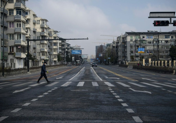 City streets across China including in Hangzhou have been left deserted due to coronavirus restrictions