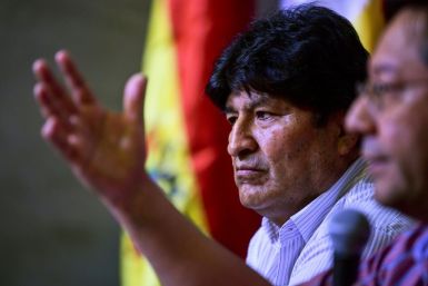 Evo Morales has been living in Argentina after resigning as Bolivia's president in November and fleeing; Morales is seen in a file image from January 27, 2020