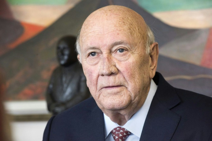 De Klerk, 83, shared the Nobel Peace Prize with Nelson Mandela in 1993 for dismantling white-minority rule and ushering in democracy