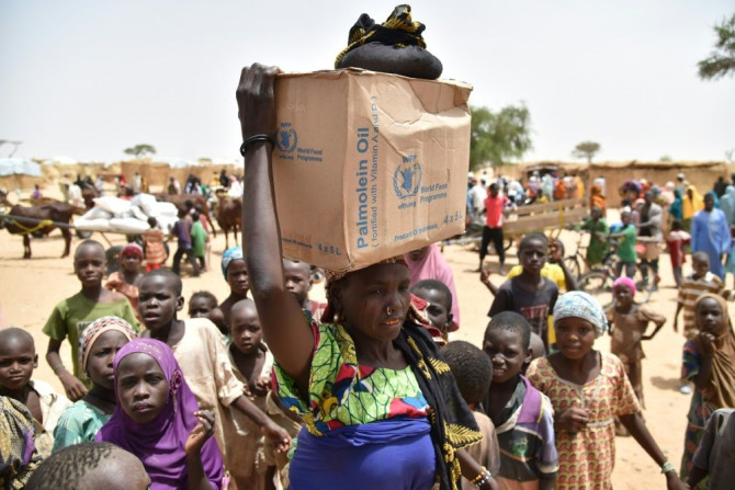 Hundreds of thousands of people in Diffa, southeastern Niger, depend on food handouts to survive (file picture)
