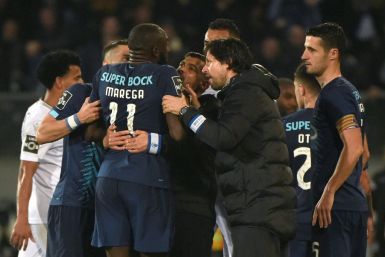 Players from both sides as well as Porto coach Sergio Conceicao attempted to stop Moussa Marega from leaving the pitch