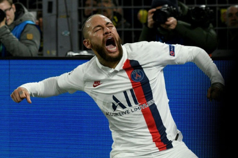 Paris Saint-Germain's Brazilian forward Neymar scored an away goal at Borussia Dortmund on Tuesday.