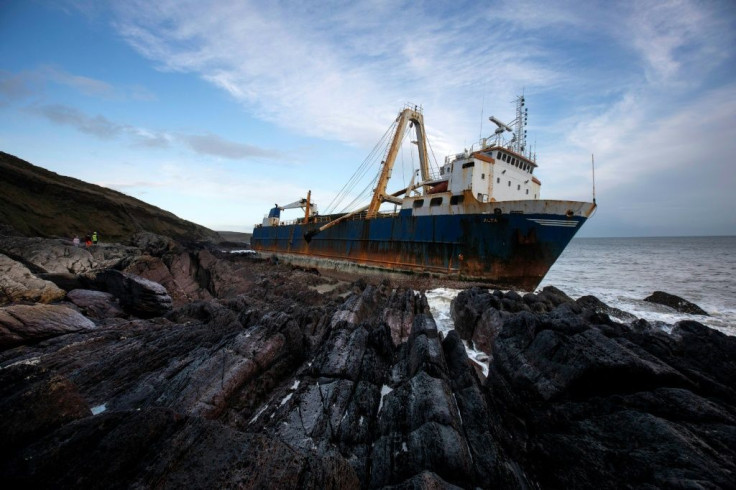 The abandoned 77-metre (250-feet) cargo ship MV Alta washed up outside Ballycotton village