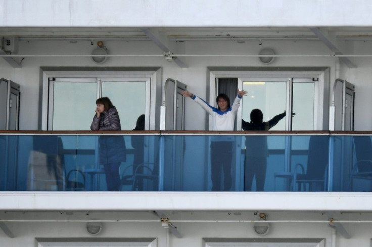 Some passengers waved off their former ship-mates