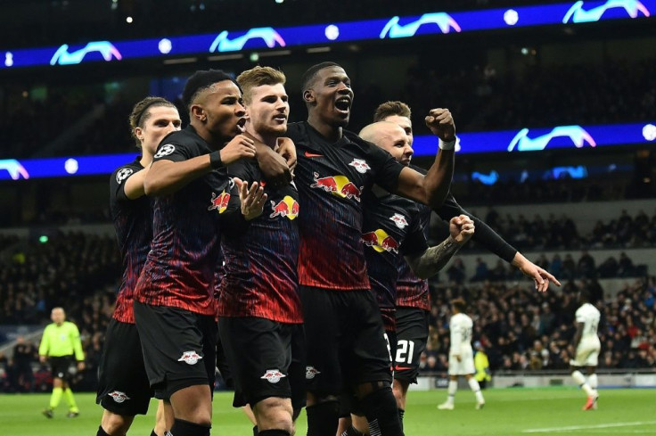 Timo Werner (centre) scored the only goal in Leipzig's 1-0 win at Tottenham