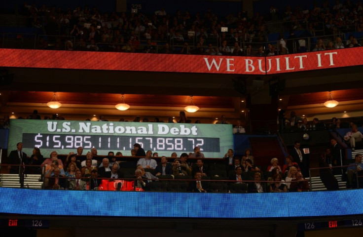 A clock counting the US national debt loomed over the Republican National Convention in 2012, but the party's interest in lowering the bill seems to have waned in the years since