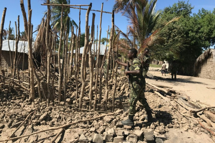 Aftermath of an attack on the coastal village of Naunde in June 2018, where seven people were hacked to death and 164 homes set alight
