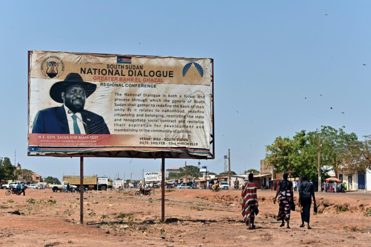 Kiir, whose image smiles from a billboard urging national dialogue, says he is ready to form a government, but the international community has warned him against doing so without Machar