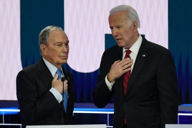 Former New York mayor Michael Bloomberg (L) and former vice president Joe Biden are two establishment candidates seeking the 2020 Democratic presidential nomination
