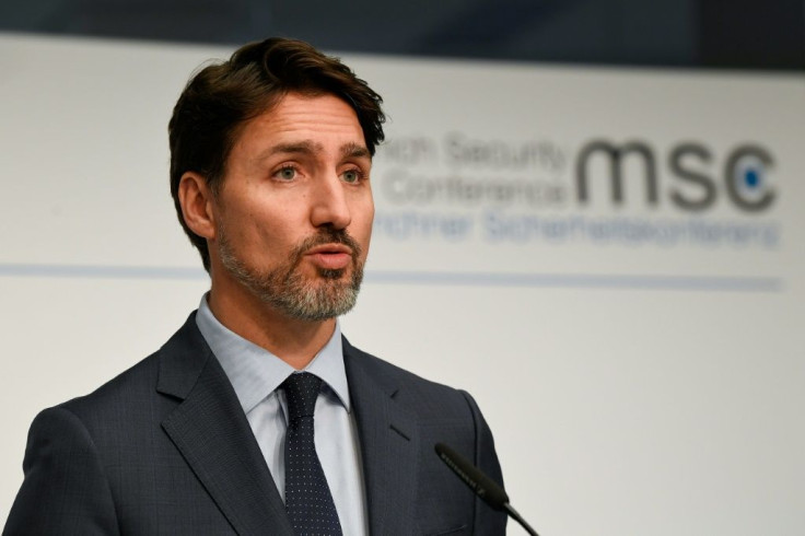 Prime Minister Justin Trudeau, seen here on February 17 at a security conference in Munich, cut short his overseas trip to return home and try to negotiate an end to indigenous protests crippling rail transportation
