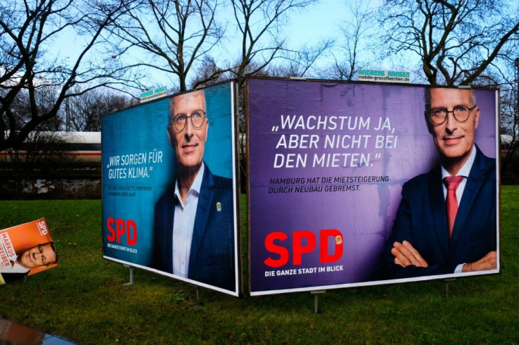 The lead candidate for the centre-left SPD, Peter Tschentscher, is currently Hamburg's mayor