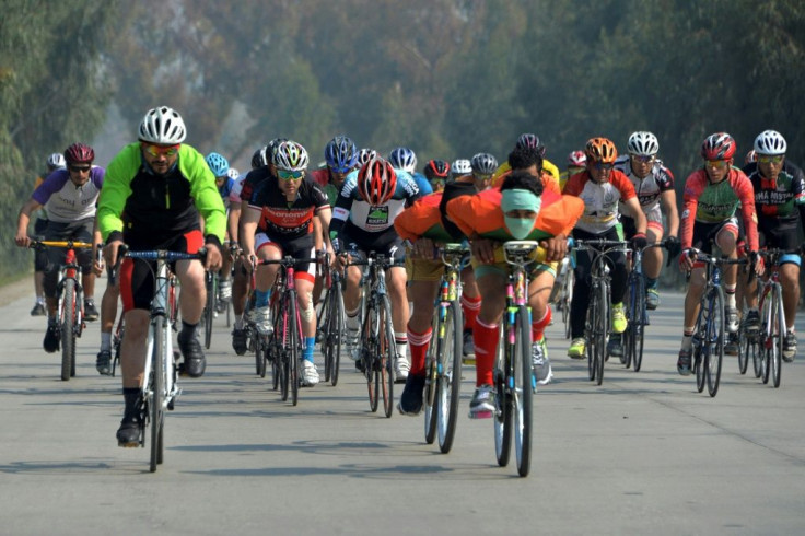 A cycling race was held in Jalalabad on the first day of a partial truce in Afghanistan