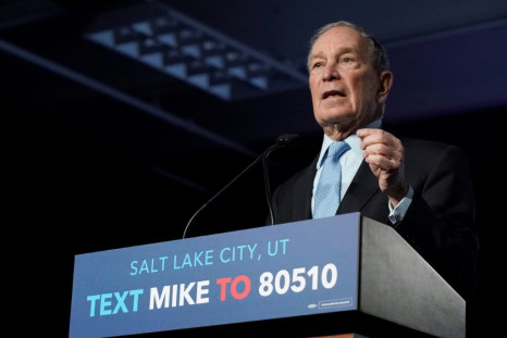Democratic presidential candidate Mike Bloomberg, a former New York mayor, has set a record for personal campaign spending; here he speaks on February 20, 2020 at an event in Salt Lake City, Utah