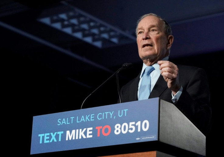 Democratic presidential candidate Mike Bloomberg, a former New York mayor, has set a record for personal campaign spending; here he speaks on February 20, 2020 at an event in Salt Lake City, Utah