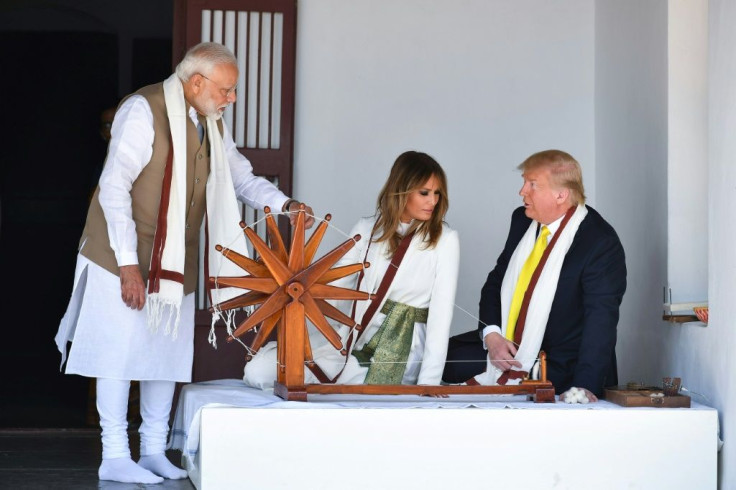 Trump and First Lady Melania visited independence hero Mahatma Gandhi's ashram
