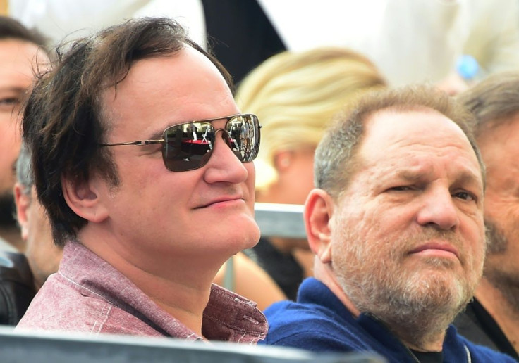 Filmmaker Quentin Tarantino and former producer Harvey Weinstein, once the toast of Hollywood but now disgraced for sex crimes, shown here in 2016