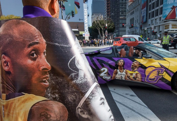 Fans arrive to attend the "Celebration of Life for Kobe and Gianna Bryant" service at Staples Center in Downtown Los Angeles on February 24, 2020