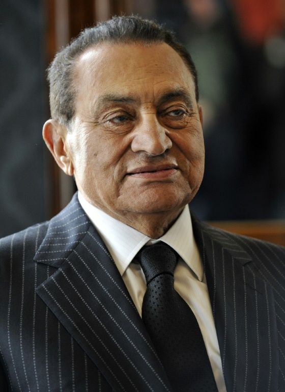 A 2009 photo of former Egyptian president Hosni Mubarak