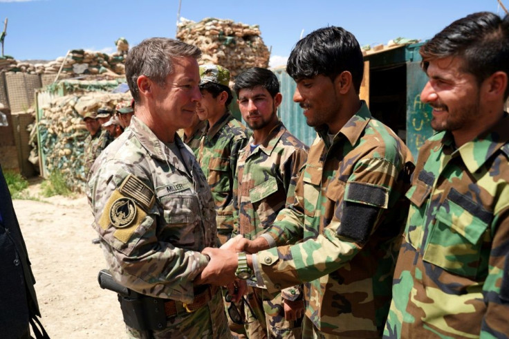 General Scott Miller, the US and NATO forces commander in Afghanistan, pictured in June 2019 in west Kabul, sees the partial truce succeeding