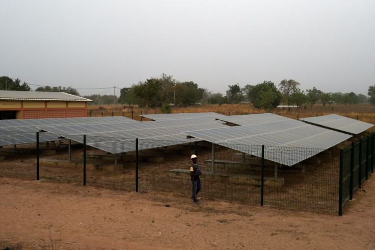 A mini-grid -- a small solar farm -- has been installed in Takpapieni, in Togo's northern province of Oti