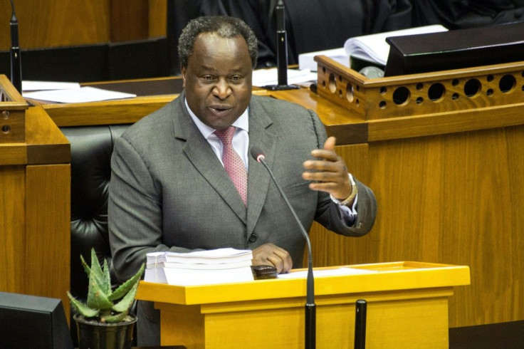 Finance Minister Tito Mboweni, pictured delivering the 2020 budget speech, has said attempts to cut state-sector waste are like getting teeth extracted without anaesthetic