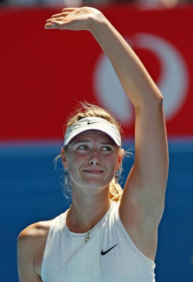 Maria Sharapova waved to the crowd after beating  Ana Ivanovic in the 2008 Australian Open final