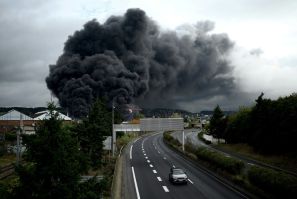 More than 9,000 tonnes of chemicals burned on September 27, 2019 in a fire at the Lubrizol factory in Rouen, spewing smoke and soot over the area
