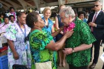 In May 2019, the UN chief Antonio Guterres (R) met with female vendors at a market setup to empower women in Port Vila,  Vanuatu