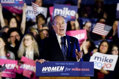 Democratic presidential candidate Mike Bloomberg is betting big on his Super Tuesday chances -- he is seen here at a rally in one of the 14 Super Tuesday states, Virginia