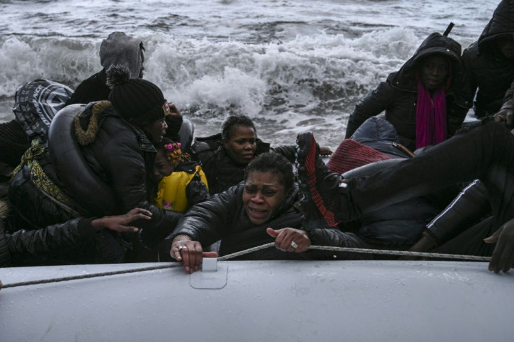 Several boats full of migrants arrived on the Greek island of Lesbos early Sunday, AFP journalists said