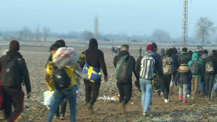 Greece said nearyl 10,000 migrants had been blocked at the border, but many pressed ahead in a bid to get into Europe