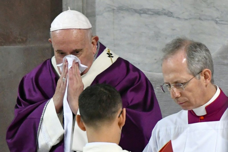 Pope Francis has come down with a cold as Italy battles Europe's worst outbreak of the novel coronavirus