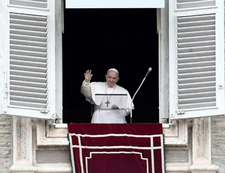 The pope suffered from two coughing spells as he recited the traditional Angelus Prayer on Sunday