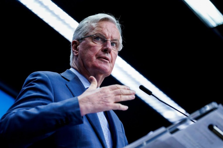 Barnier, in an uncharacteristic display of podium-thumping, has told Britain to fully respect the binding Brexit withdrawal treaty
