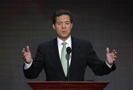 Senator Sam Brownback speaks at the 2008 Republican National Convention in St. Paul
