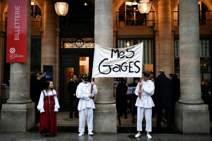 Employees of the Comedie Francaise protested  against the pension reform on Sunday