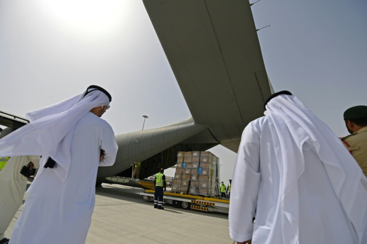 The UAE provided the military plane for the aid flight to Tehran despite having downgraded its relations with Iran