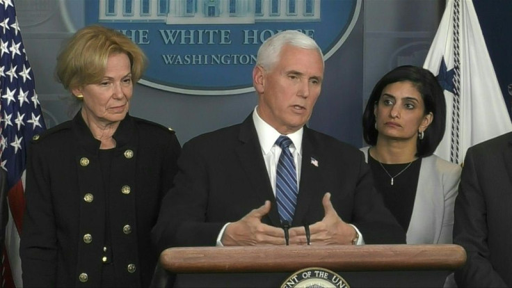 Vice-President Mike Pence says that drugs to treat the novel coronavirus could be available by this summer or fall, during a press briefing at the White House
