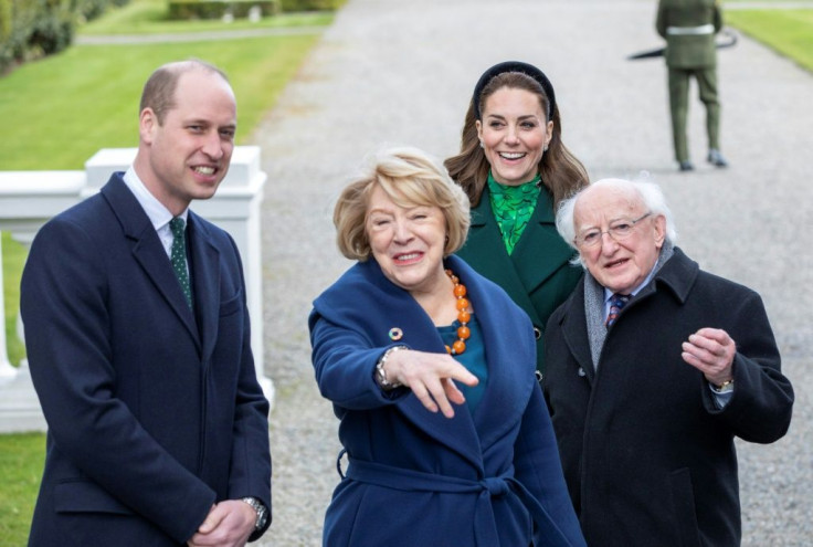 William and Kate with Ireland's President Michael D Higgins, and his wife Sabina