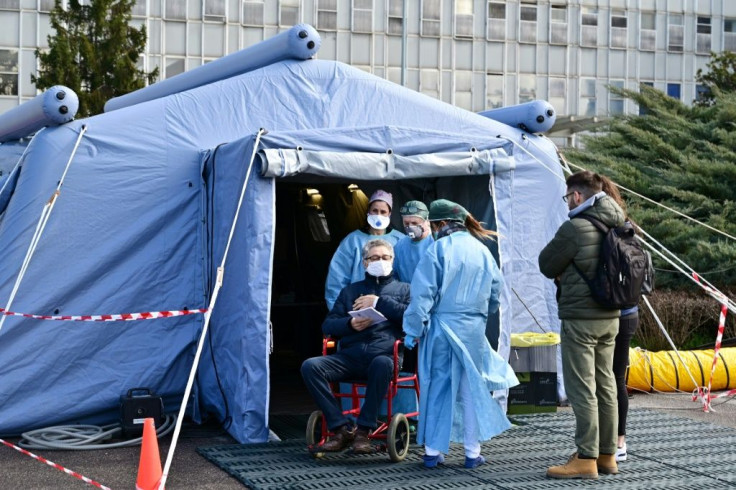 The military-style field tent and the army of medics equipped for just about any emergency are meant to make sure the virus is not spread by another hospital again