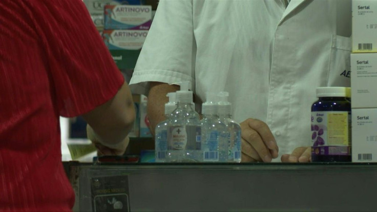 Argentines rush to pharmacies around Buenos Aires to buy hand sanitizer and face masks to protect themselves from the COVID-19, depleting the stocks, after the first case of the new virus has been confirmed in the country.