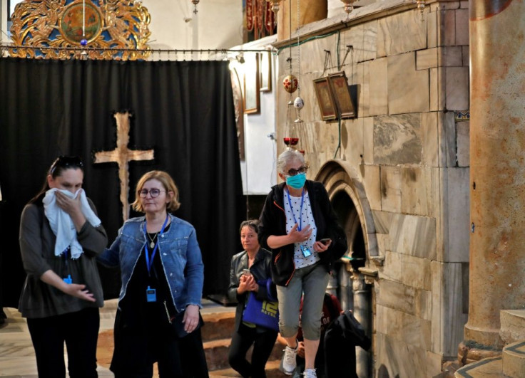 Palestinian authorities said the church would be closed to tourists for 14 days