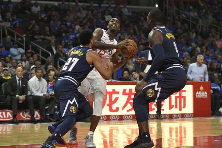 Luc Mbah a Moute #12 of the Los Angeles Clippers