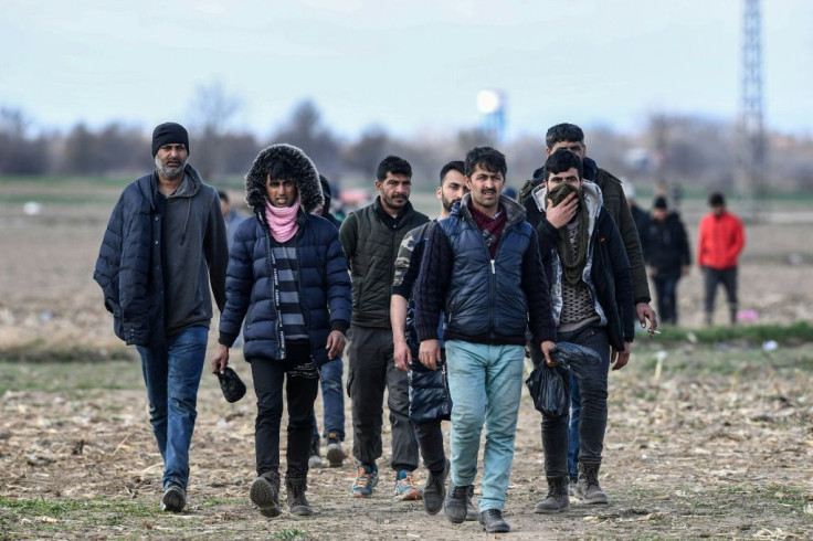 Thousands of migrants have massed at the land border with Greece