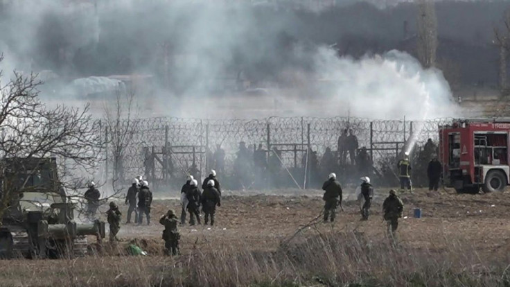 Greek riot police clash with Turkish authorities at the Kastanies border in eastern Greece amid migrant tensions