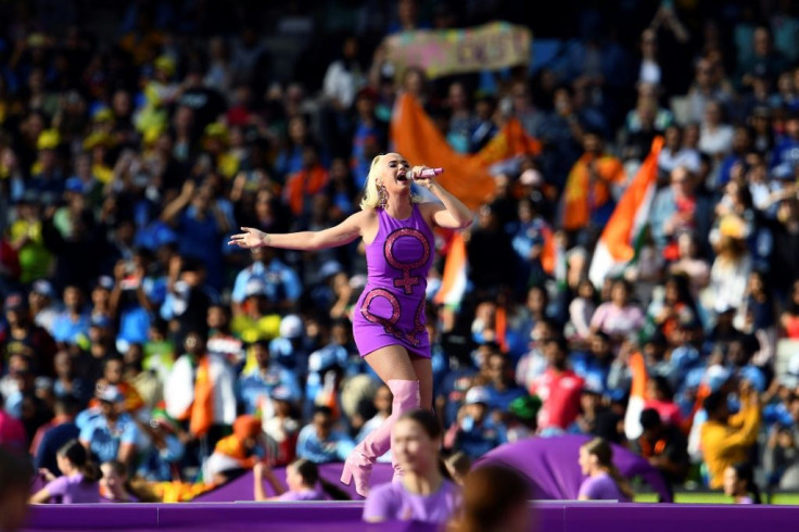 US singer Katy Perry performed ahead of the women's T20 match
