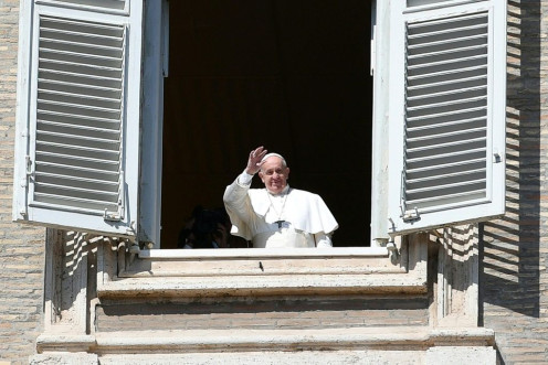 A glimpse of the pope after the livestream